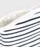 Pochette bébé en coton à rayures blanc MARSHMALLOW/bleu SMOKING