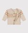 Cardigan en tricot contenant de la laine beige AVALANCHE/ CUIVRE