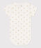 Body manches courtes bébé en coton imprimé palmier blanc MARSHMALLOW/blanc MULTICO