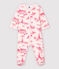 Dors-bien toile de Jouy Paris bébé fille en tubique rose FLEUR/rose GROSEILLER