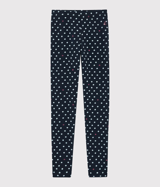 Legging enfant fille bleu SMOKING/blanc MULTICO