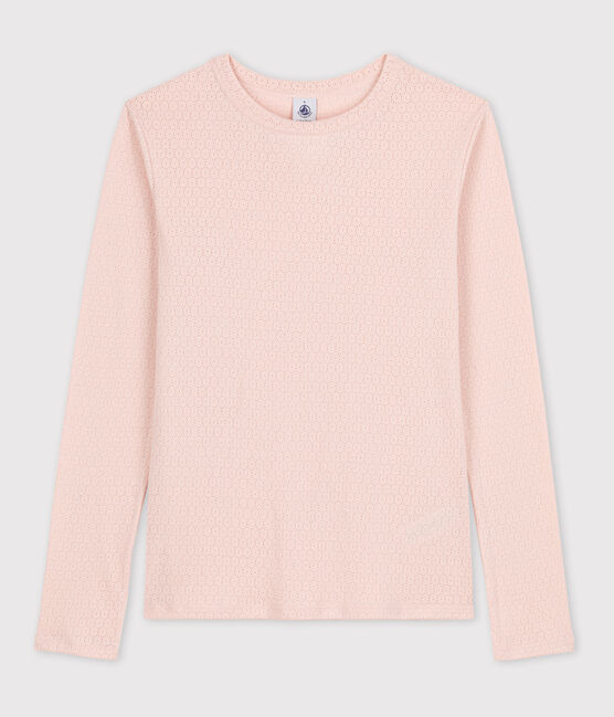 Tee-shirt L'ICONIQUE col rond en coton Femme rose SALINE