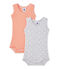Lot de 2 bodies bébé garçon sans manches blanc LOT