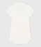 Body manches courtes bébé col polo en coton blanc MARSHMALLOW