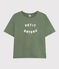 Tee-shirt le Boxy en coton femme vert CROCO