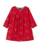 Robe bébé fille en tubique imprimé rouge FROUFROU/blanc MULTICO