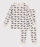 Pyjama enfant en coton imprimé baleines beige MONTELIMAR/bleu MEDIEVAL