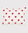 Coussin cœur rouge en popeline blanc MARSHMALLOW/rouge TERKUIT