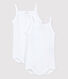 Lot de 2 bodies à bretelles bébé fille