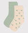 2 paires de chaussettes en coton cœurs bébé variante 1