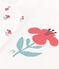 Pyjacourt fleurs en coton petite fille blanc MARSHMALLOW/blanc MULTICO