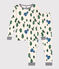 Pyjama ajusté en coton enfant vert AVALANCHE/blanc MEDIEVAL/ MULTICO