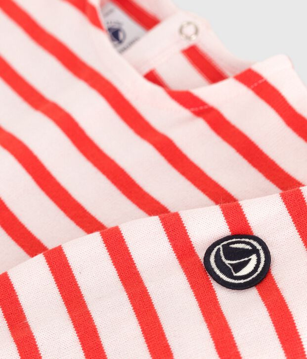 Marini&egrave;re b&eacute;b&eacute; en coton &eacute;pais rose/rouge