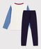 Pyjama enfant en coton &agrave; motif pompier bleu/multicouleur
