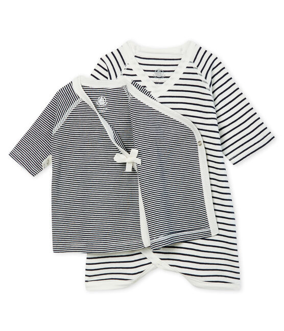 Lot body kimono et brassière bébé en côte variante 1