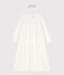 Chemise de nuit petite fille en velours blanc MARSHMALLOW/gris ARGENT