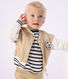 Veste teddy b&eacute;b&eacute; en coton colorblock et badge