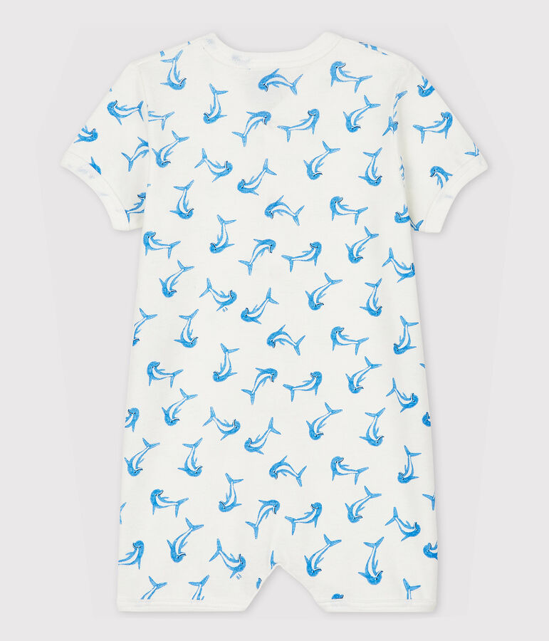 Combicourt dauphin b&eacute;b&eacute; en coton blanc MARSHMALLOW/blanc MULTICO