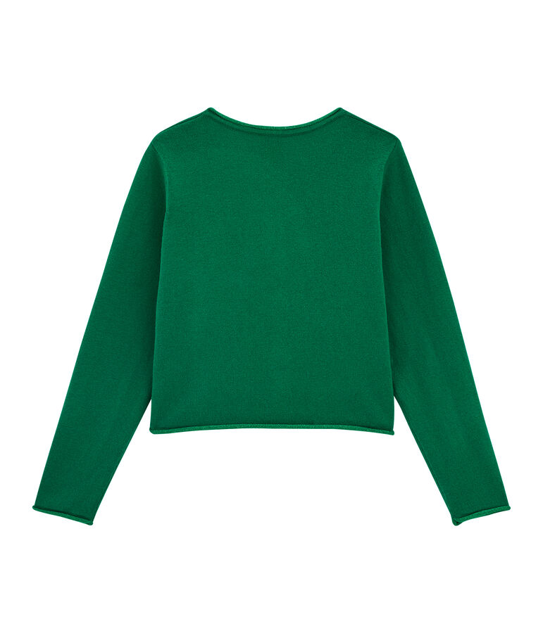 Cardigan tricot enfant fille vert