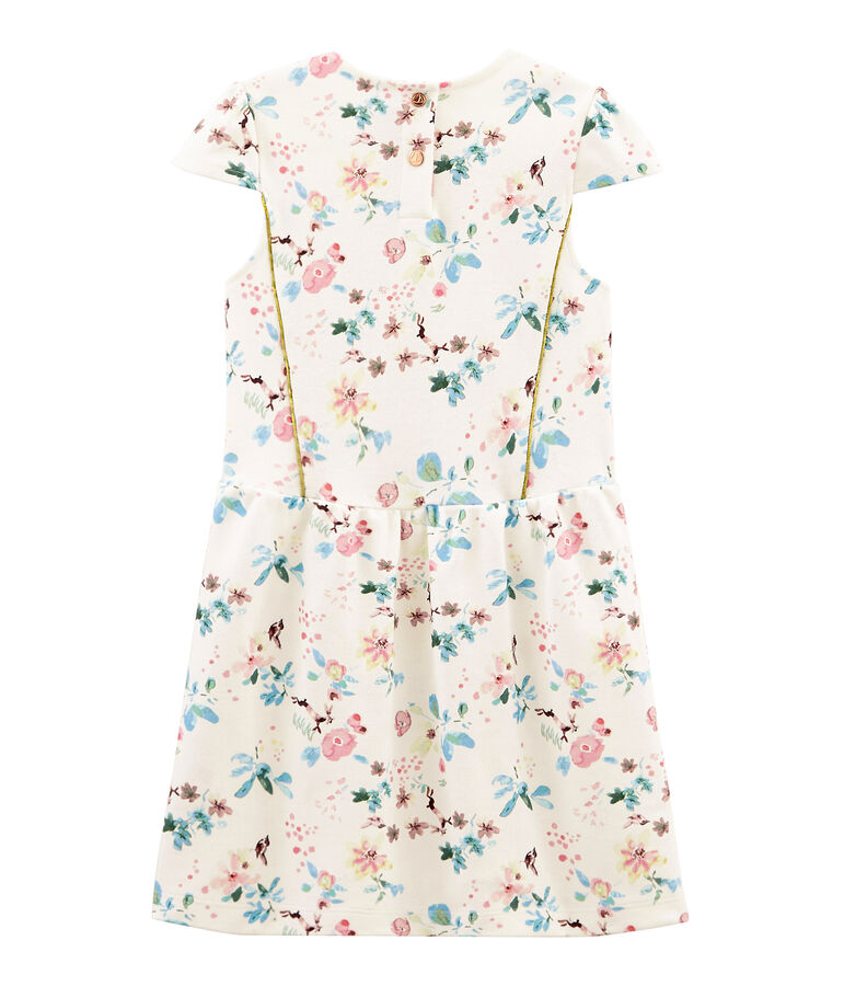 Robe enfant fille blanc/multicouleur
