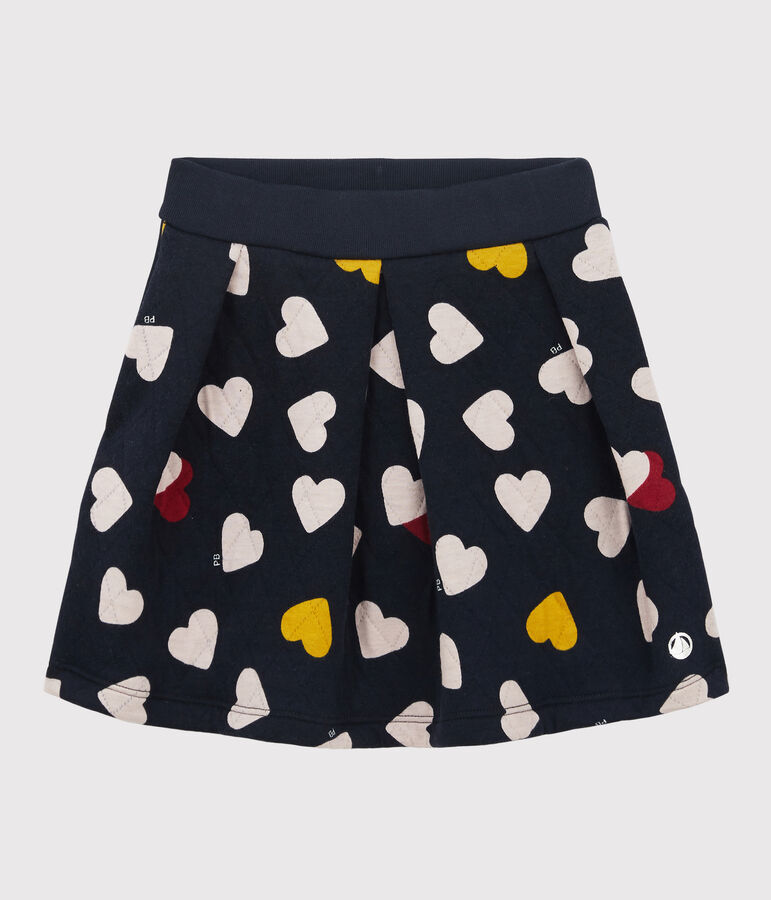 Jupe en tubique matelass&eacute; enfant fille bleu SMOKING/blanc MULTICO