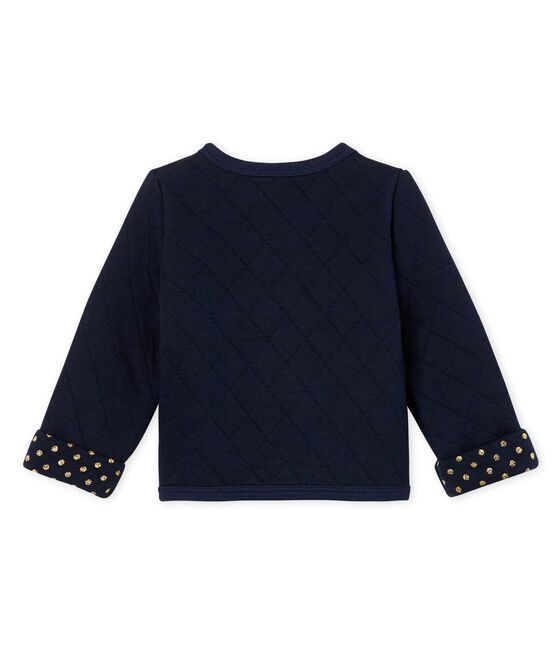 Cardigan bébé fille en tubique matelassé bleu SMOKING CN