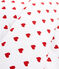 Parure de lit cœur rouge en popeline blanc MARSHMALLOW/rouge TERKUIT