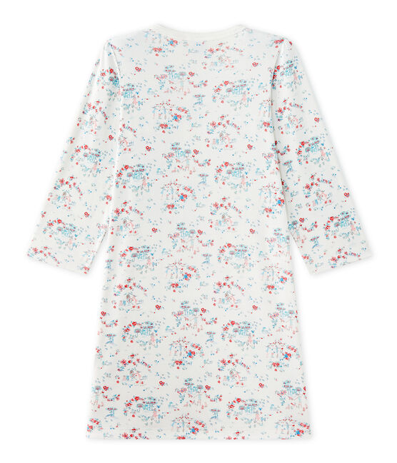 Chemise de nuit fille imprimée blanc LAIT/blanc MULTICO