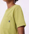 Tee-shirt enfant manches courtes en coton uni vert
