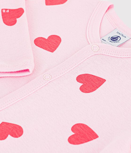 Pyjama bébé en coton sans pieds imprimé cœurs MARQUISE/ PEACHY