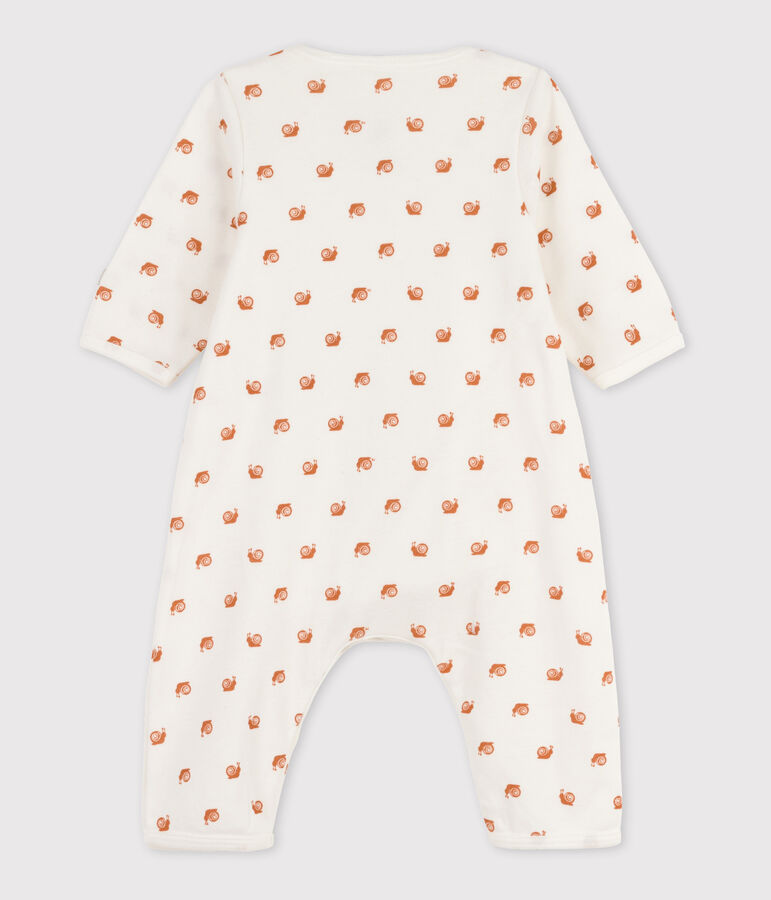 Bodyjama sans pieds imprim&eacute; b&eacute;b&eacute; en coton blanc MARSHMALLOW/ ECUREUIL