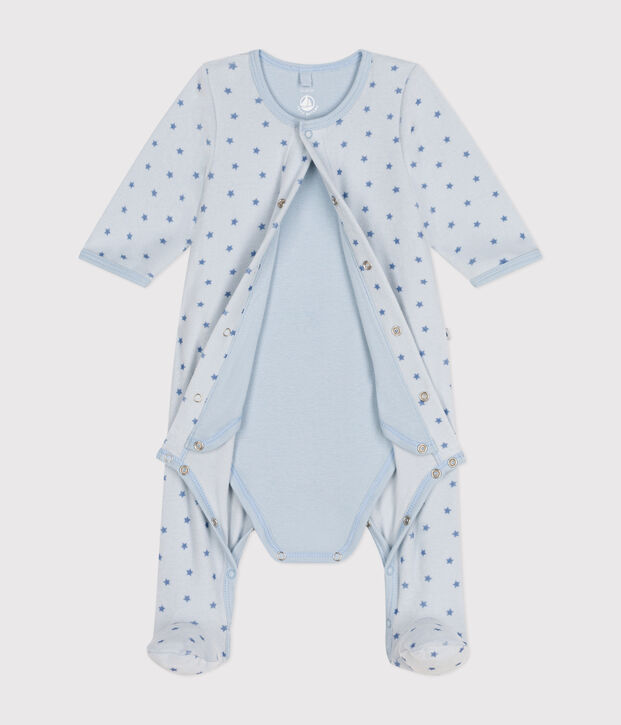 Bodyjama imprim&eacute; mini &eacute;toiles en velours b&eacute;b&eacute; bleu/bleu