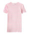 T-shirt femme en côte originale rayée rose BABYLONE/blanc MARSHMALLOW