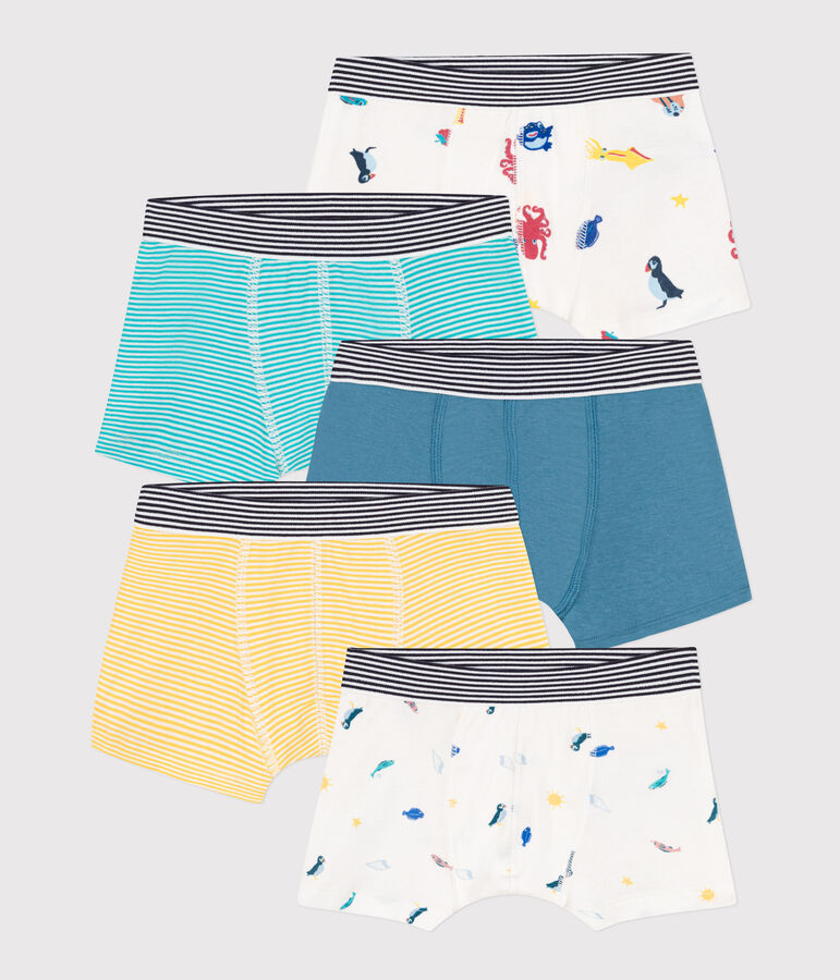 Lot de 5 boxers en coton petit gar&ccedil;on variante 1