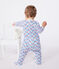 Pyjama bébé en coton fleuri blanc MARSHMALLOW/blanc MULTICO