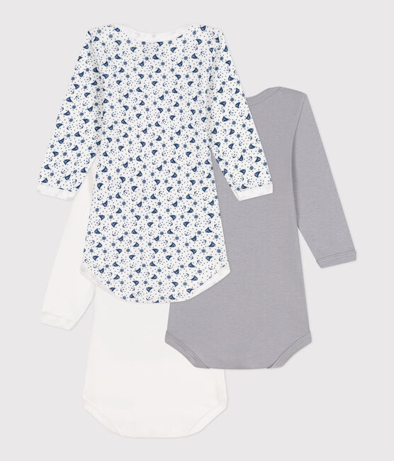 Lot de 3 bodies manches longues en coton bébé variante 1