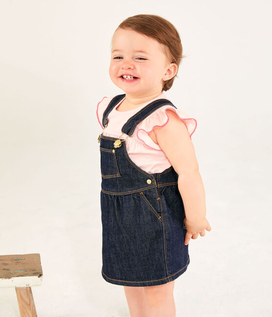 Robe Salopette Bebe Fille En Jean Petit Bateau