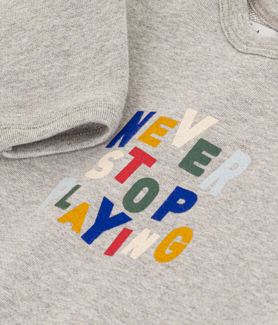 Sweatshirt en molleton bébé gris CHATON CHINE