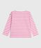 Marinière enfant en coton rose BOUDOIR/ MILK