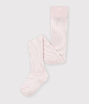 Collants bébé en laine et coton unis