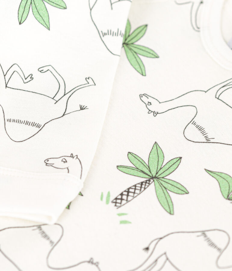 Dors-bien imprim&eacute; en coton blanc MARSHMALLOW/blanc MULTICO