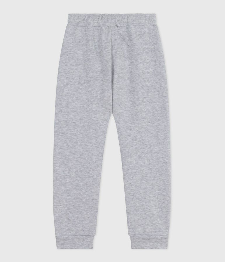 Pantalon de jogging enfant en coton uni gris FUMEE CHINE
