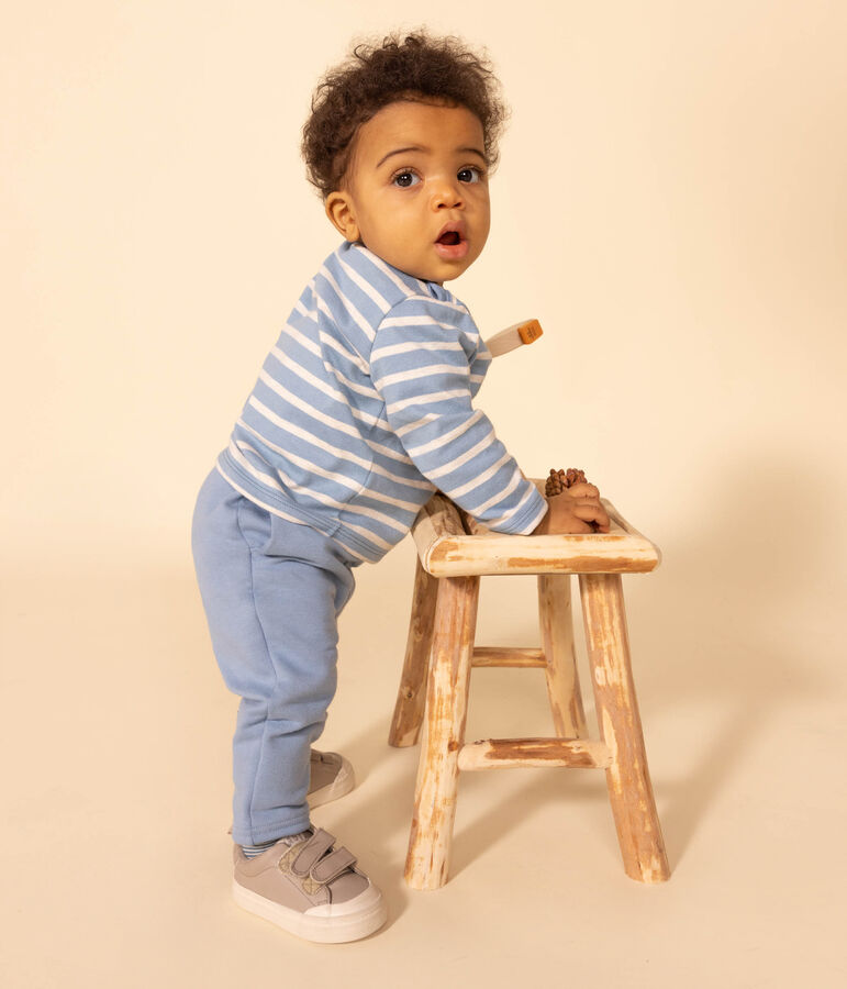 Pantalon en molleton b&eacute;b&eacute; bleu AZUL