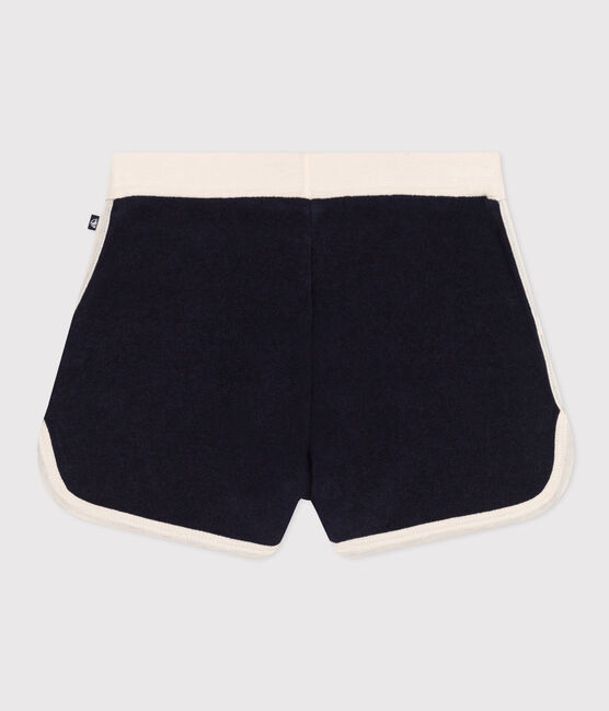 Short en bouclette éponge enfant fille bleu SMOKING