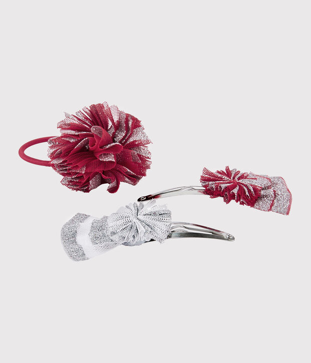 Set de barettes et chouchou enfant multicouleur