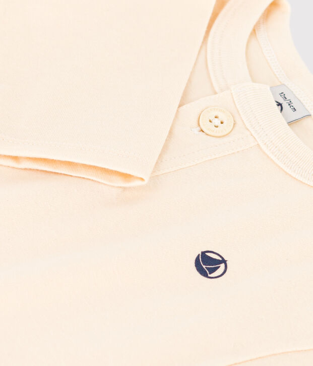Tee-shirt manches longues en jersey b&eacute;b&eacute; &eacute;cru