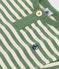 T-shirt bébé en coton à manches courtes rayé vert PALMERAIE/ AVALANCHE