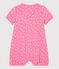 Combicourt bébé à pois en coton rose PETAL/blanc ECUME