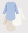 Lot de bodies manches longues en coton uni b&eacute;b&eacute; multicouleur