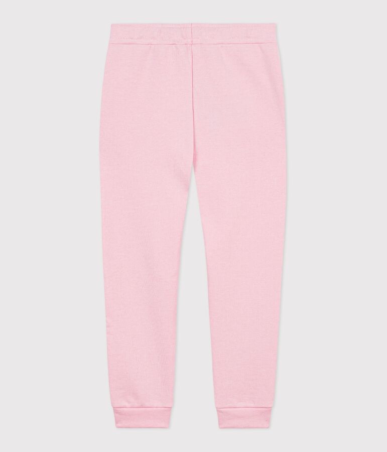 Pantalon de jogging enfant en coton uni rose MARQUISE